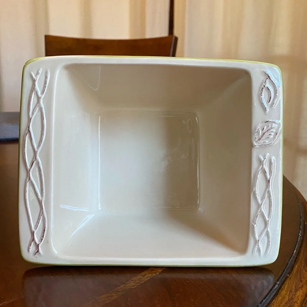 Tastefully Simple Green Leaf Host Collection Dip Bowl